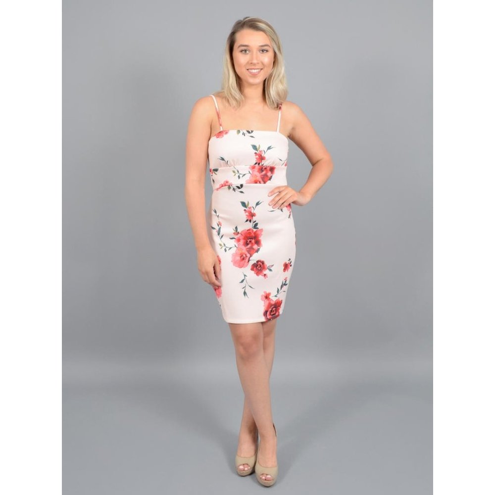 Sequin Hearts Pink Floral Open Back Dress Juniors 5